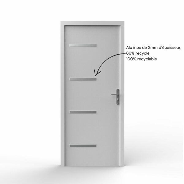 RECTANGOLO - Décor porte inox extérieur - Tous types de portes